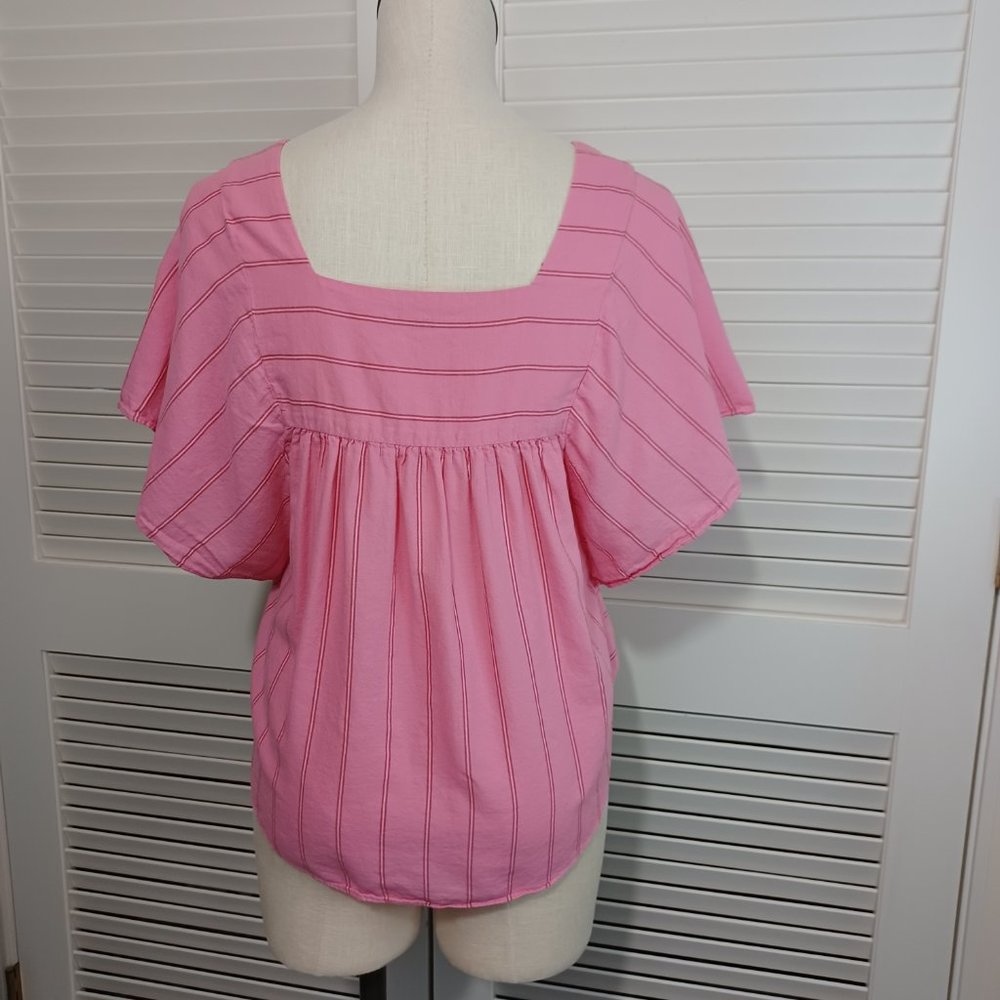 Madewell Cecelia Pink Stripe Butterfly Top - Picture 8 of 12